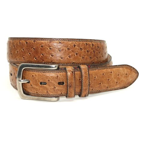 genuine ostrich leather belt